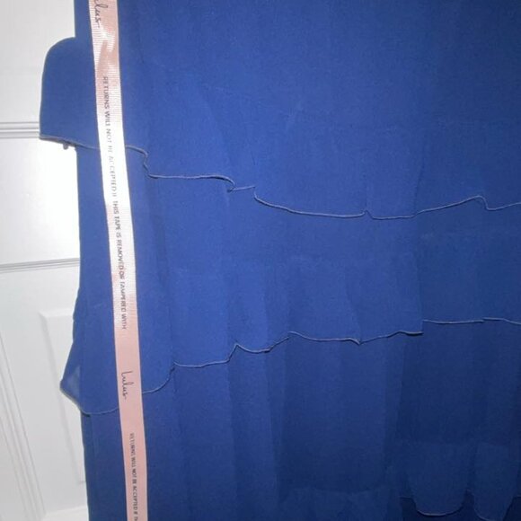 Lulus Compelling Romantic Ruffled Tiered Maxi Dress, Size L in Dark Blue - Picture 7 of 7